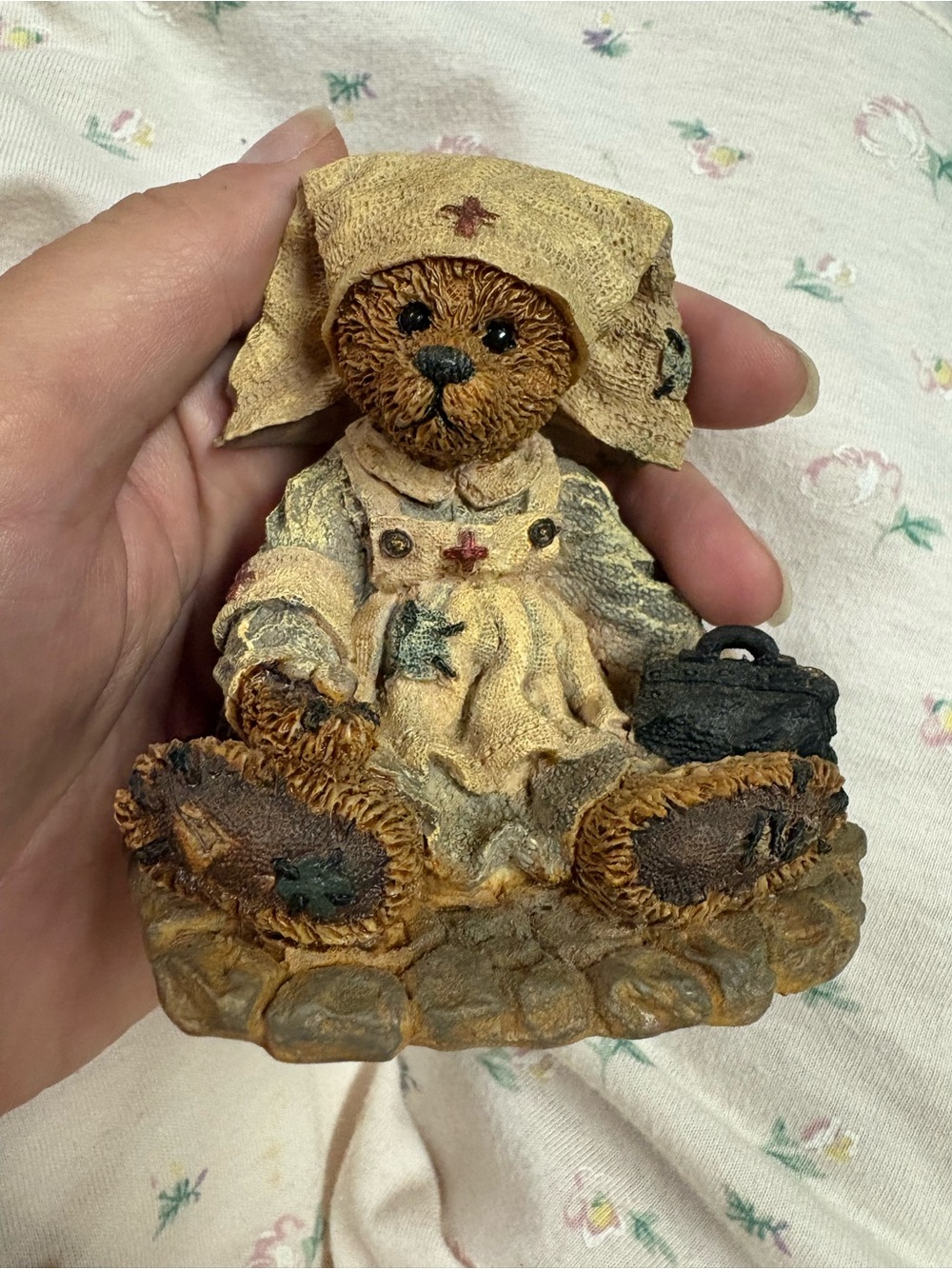 Boyds Bears Beige & Brown Nurse Bear Figurine - Resin Sculpture